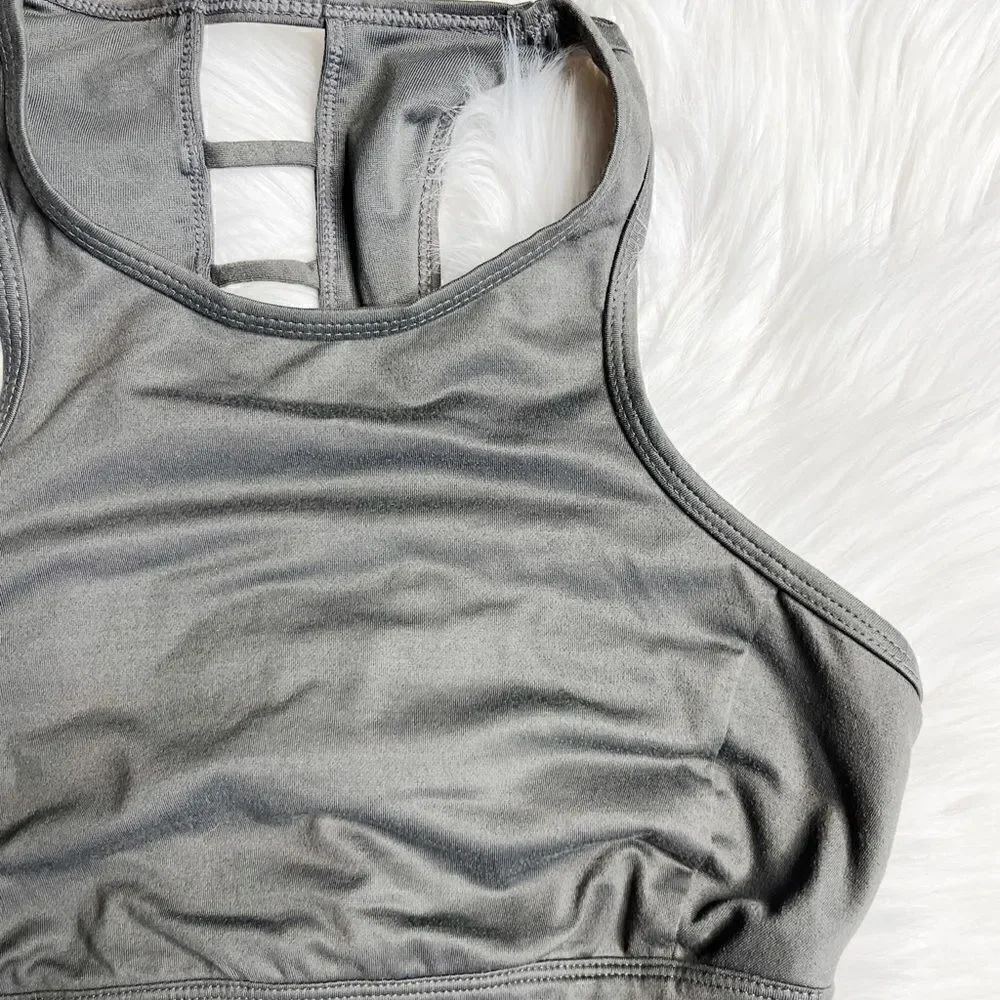 Joy Lab Cut Out back Sports Bra Grey Size XS - Picture 2 of 6